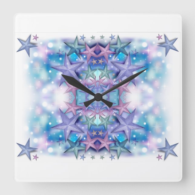 Reloj Cuadrado Stars de estilos clásicos (Anverso)