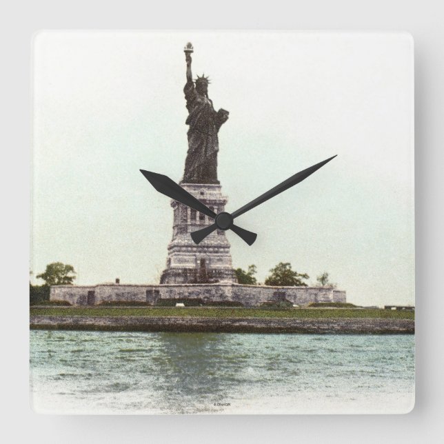 Reloj Cuadrado Statue Of Liberty, 1900 (Anverso)