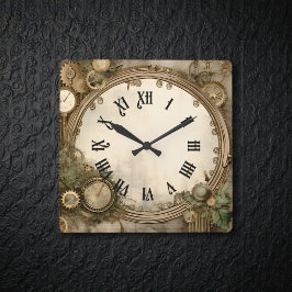 Reloj Cuadrado Steampunk Clocks Wall Clock
