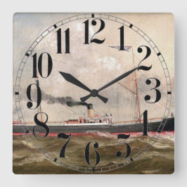 Reloj Cuadrado Steamship Louise años 1800
