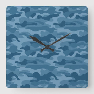 Reloj Cuadrado Steel Blue Monocolor Camo