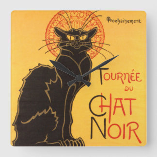 Reloj Cuadrado Steinlen: Chat Noir