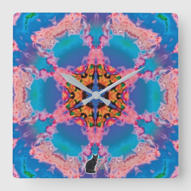 Reloj Cuadrado Stemma Kaleidoscope (Anverso)
