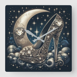 Reloj Cuadrado Stiletto de moda con luna creciente,