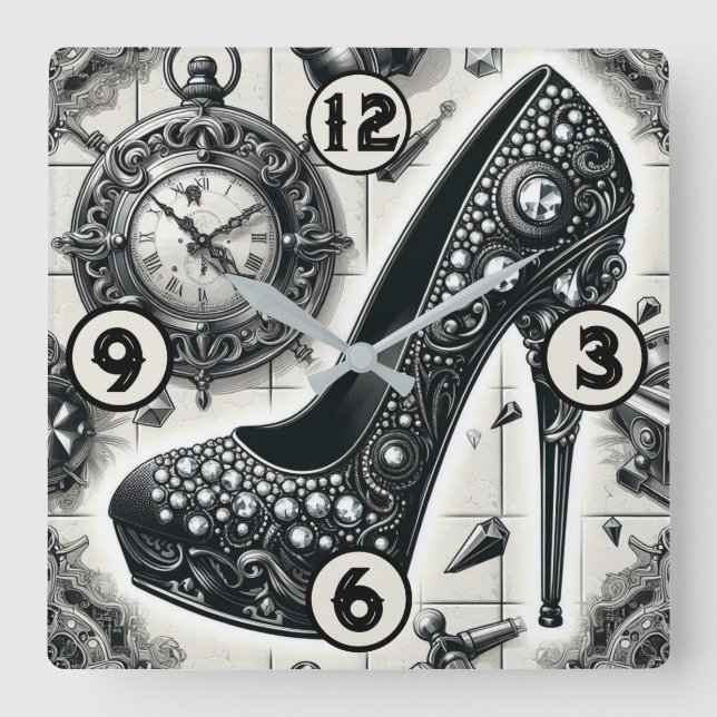 Reloj Cuadrado Stiletto Vintage Steampunk Style (Anverso)