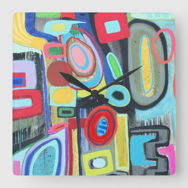 Reloj Cuadrado Stonehenge Wall Clock (Anverso)