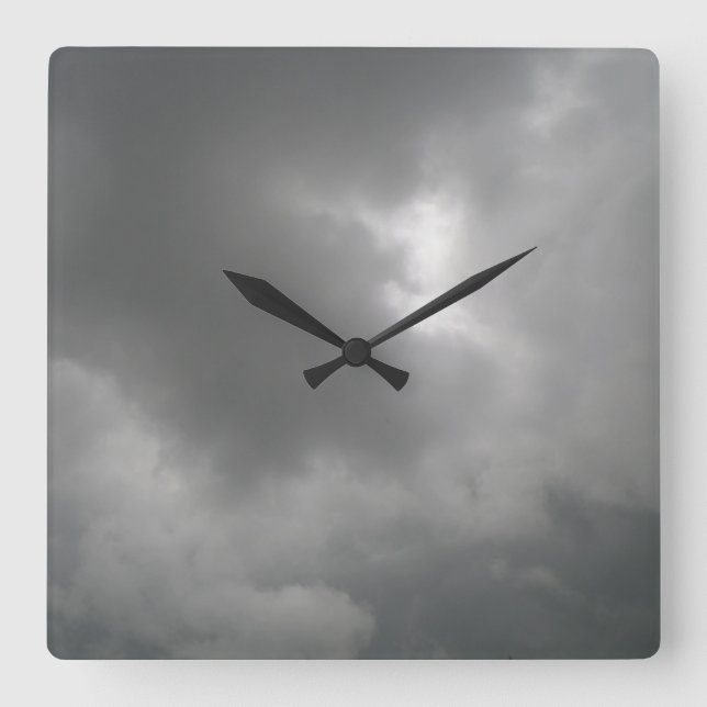 Reloj Cuadrado Storm Clouds Wall Clock (Anverso)