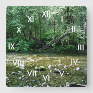 Reloj Cuadrado Streamin' On By Wall Clock With Roman Numerals