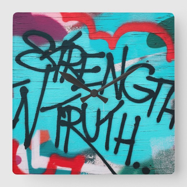 Reloj Cuadrado strength in truth (Anverso)