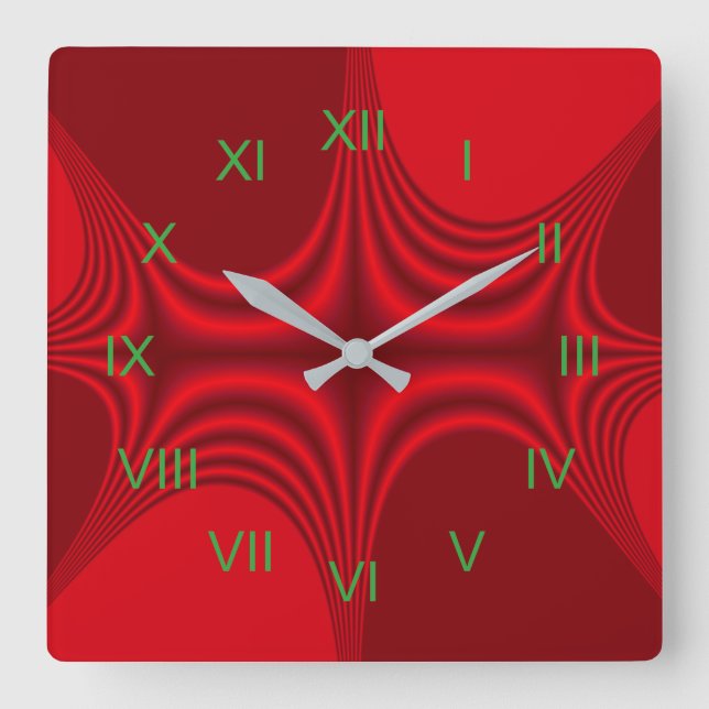 Reloj Cuadrado Stretched Neon Star (Anverso)