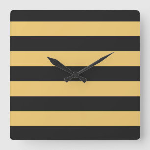 Reloj Cuadrado STRIPES ajustable Negro