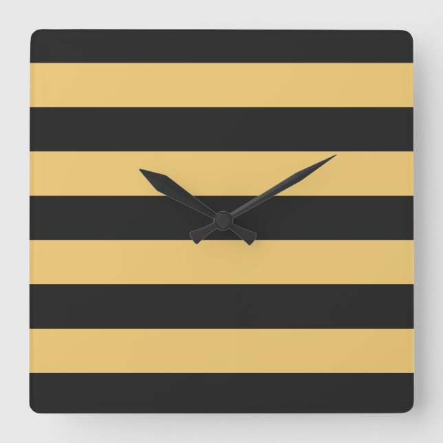 Reloj Cuadrado STRIPES ajustable Negro (Anverso)