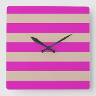 Reloj Cuadrado STRIPS ajustable Rosa