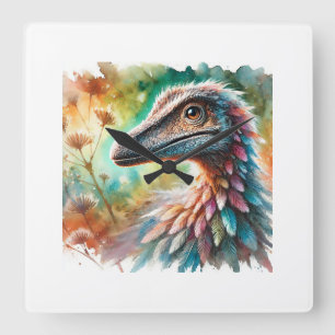 Reloj Cuadrado Struthiomimus majesty 100724AREF120 - Watercolor