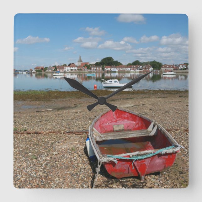 Reloj Cuadrado Stunning Bosham Harbour England (Anverso)