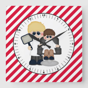 Reloj Cuadrado Styling Hair Barber shop wall clock