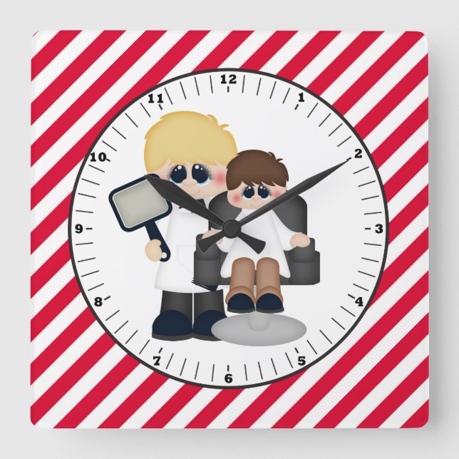 Reloj Cuadrado Styling Hair Barber shop wall clock (Anverso)