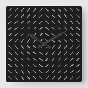 Reloj Cuadrado Su logotipo o imagen cargada Patrón moderno