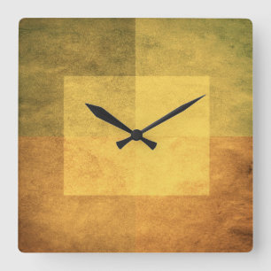 Reloj Cuadrado sucio acuarela-como el extracto gráfico 2