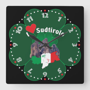 Reloj Cuadrado Südtirol - Alto Adige - Italien - Italia Uhr