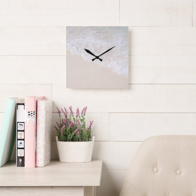 Reloj Cuadrado Sueño de Espuma del Mar Caribe 7 (Sala de lectura)