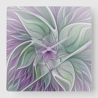 Sueño de flores, abstracto arte fractal verde púrp