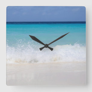 Reloj Cuadrado Sueño de Playa del Océano Caribe 6