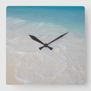 Reloj Cuadrado Sueño de playa del océano Caribe 7