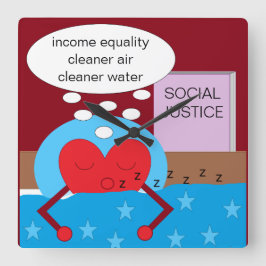 Reloj Cuadrado Sueño de un mundo mejor: