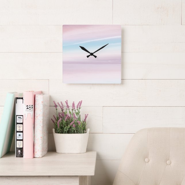 Reloj Cuadrado Sueño del Cielo Pastel 3 (Sala de lectura)