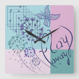 Reloj Cuadrado Sueños de mariposa