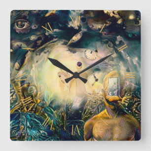 Reloj Cuadrado Sueños espirituales abstractos