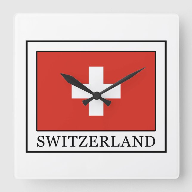 Reloj Cuadrado Suiza (Anverso)