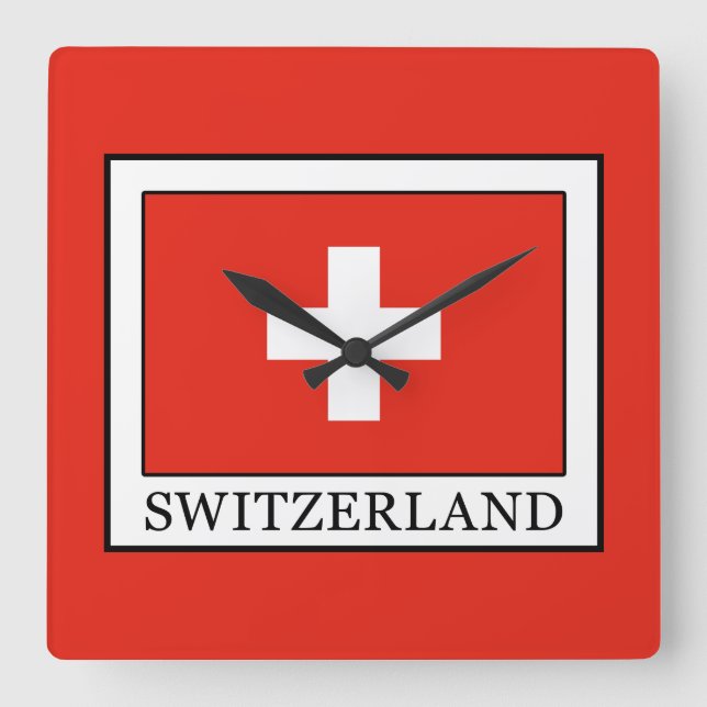 Reloj Cuadrado Suiza (Anverso)