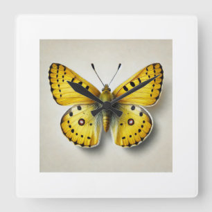 Reloj Cuadrado Sulfur Butterfly 131024IREF245 - Watercolor