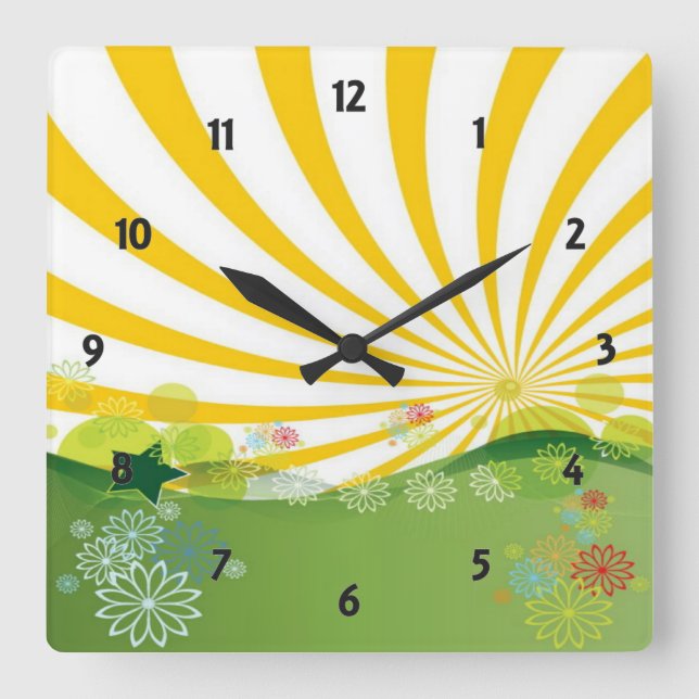 Reloj Cuadrado Summer Wall Clock (Anverso)