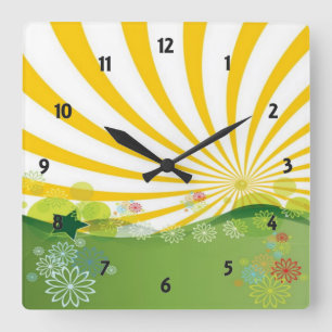 Reloj Cuadrado Summer Wall Clock