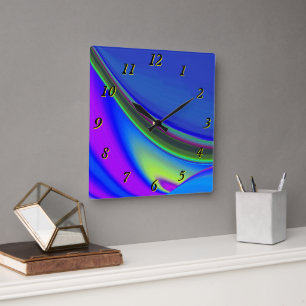 Reloj Cuadrado Summerfeeling, Resumen 3D Rainbowart