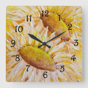 Reloj Cuadrado Sunflower