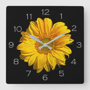 Reloj Cuadrado Sunflower Grey Numbers wccn