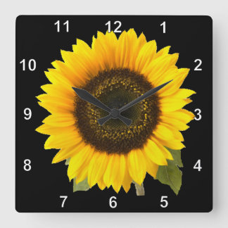 Reloj Cuadrado Sunflower Wall Clock