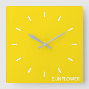 Reloj Cuadrado Sunflower Yellow Colour Name