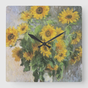 Reloj Cuadrado Sunflowers de Claude Monet
