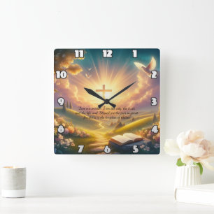 Reloj Cuadrado Sunrise Cross, Path to Redemption Love between