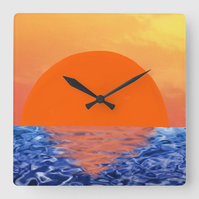 Reloj Cuadrado Sunset (Anverso)