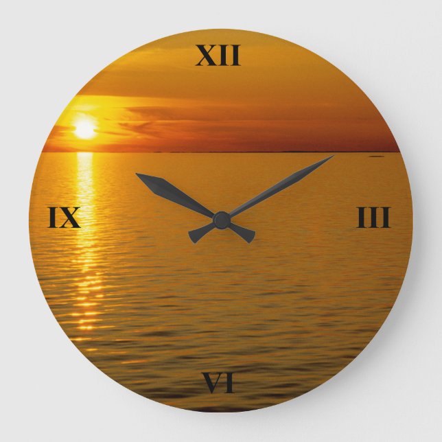 Reloj Cuadrado Sunset de las Islas Suecas (Anverso)