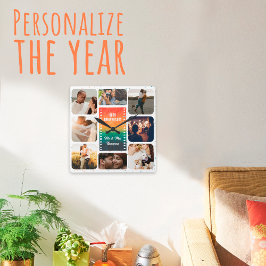 Reloj Cuadrado Sunset Photo Collage Mr and Mrs Custom Anniversary