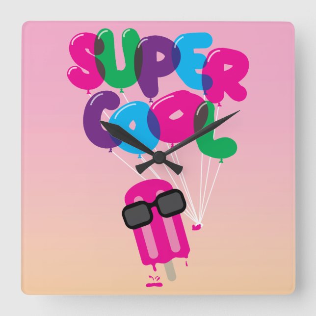 Reloj Cuadrado Super Guay (Anverso)