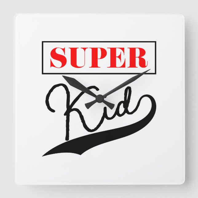 Reloj Cuadrado Super Kid (Anverso)