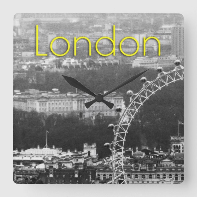 Reloj Cuadrado ¡Super! Palacio de Buckingham Londres (Anverso)